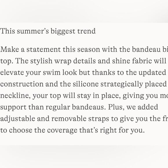 Lands End Plus Chlorine Resist Bandeau Twist Front swim Top deep balsam shine 14 - Picture 7 of 7